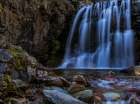 Rockwell Falls in Glacier National Park, Montana, USA Art Print